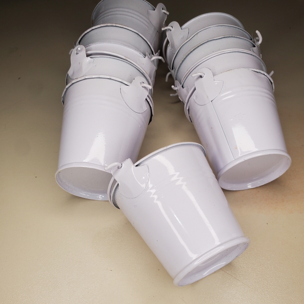Mini Metal Bucket Tins pack of 11